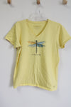Life Is Good Crusher Tee Change Is Good Yellow Dragonfly Shirt | L