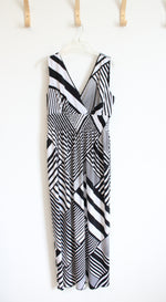 Valerie Bertinelli Black & White Striped Maxi Dress | 14