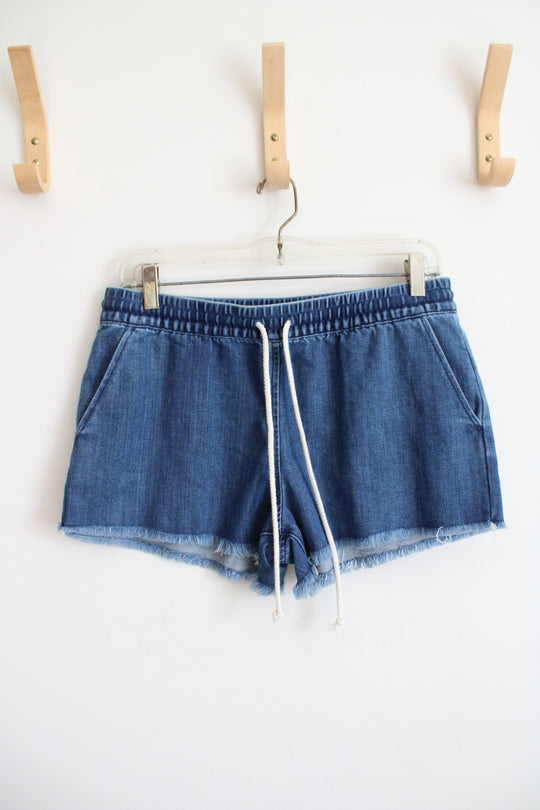 Aerie Drawstring Denim Shorts | S