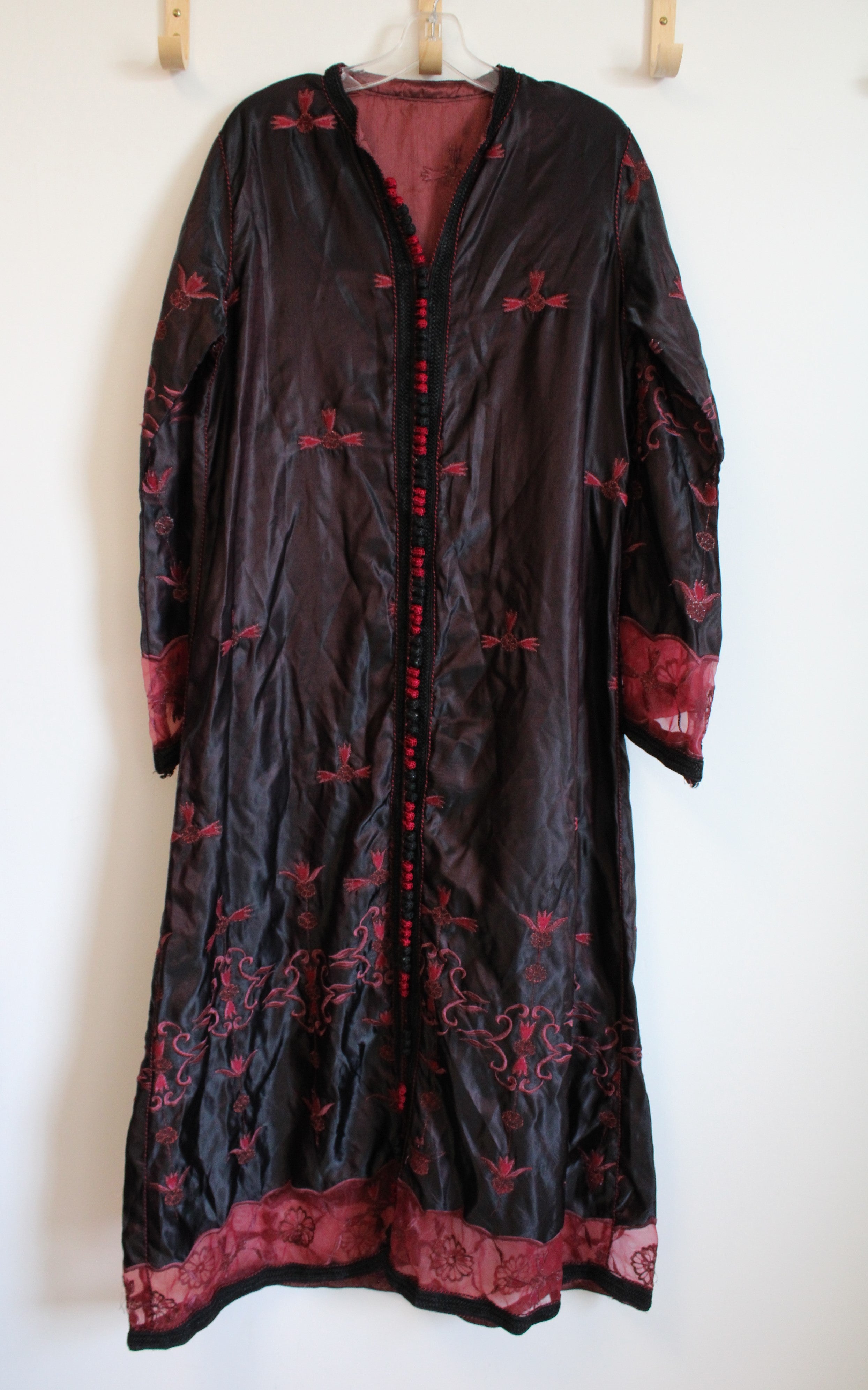 Black Embroidered Long Dress
