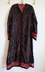 Black Embroidered Long Dress