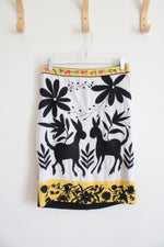 Vanessa Virginia Anthropologie Sonja Black White & Yellow Skirt | 8