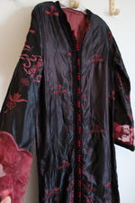 Black Embroidered Long Dress
