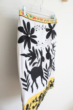 Vanessa Virginia Anthropologie Sonja Black White & Yellow Skirt | 8