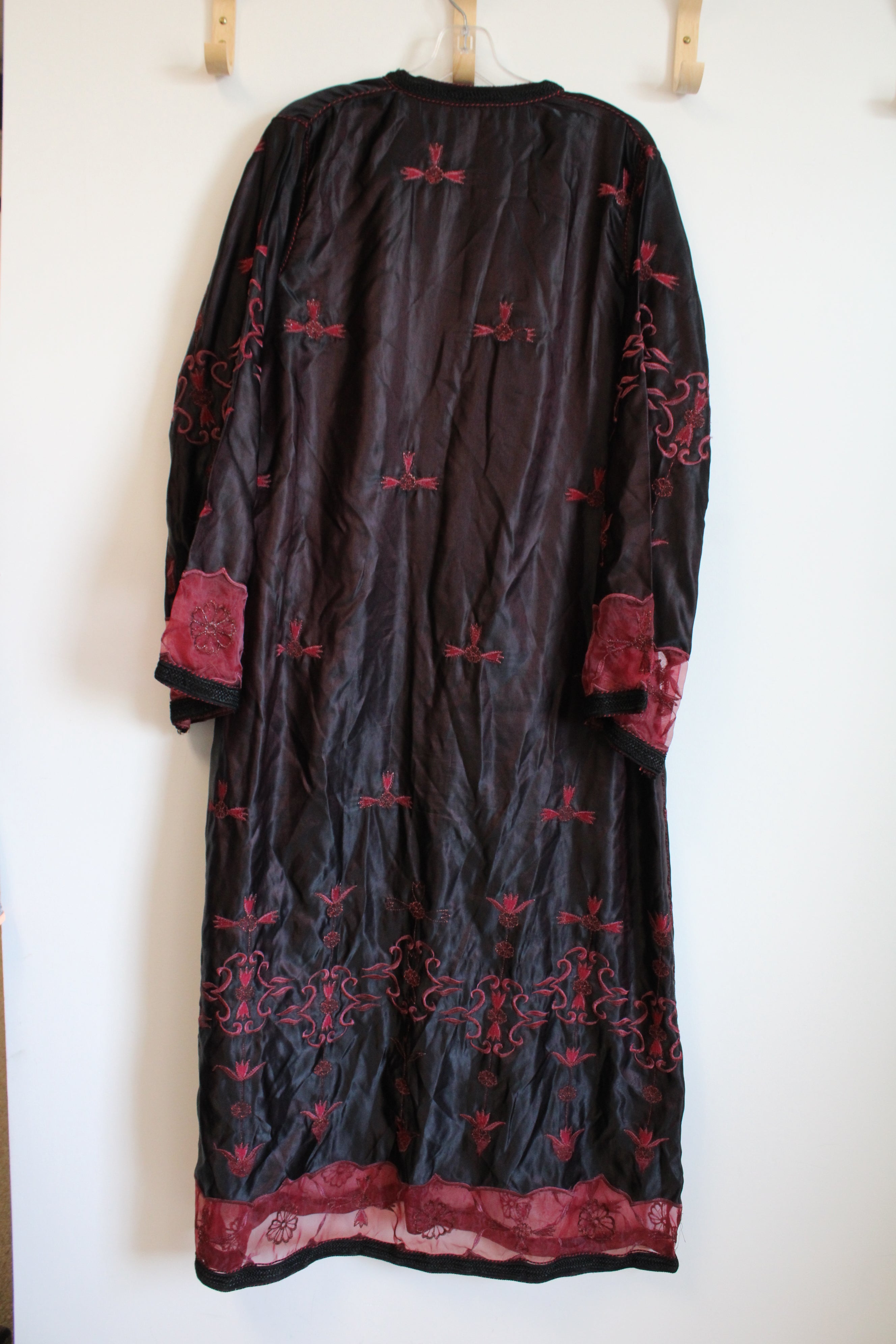 Black Embroidered Long Dress