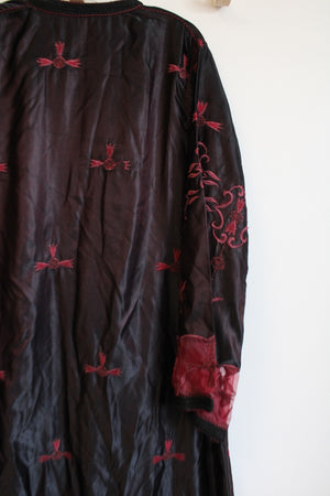 Black Embroidered Long Dress