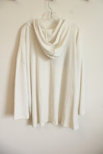 Old Navy White Ribbed Soft Hoodie | XL