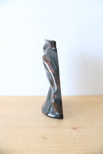 Vintage Ceramic Brown Glazed Horse Head Wall Pocket