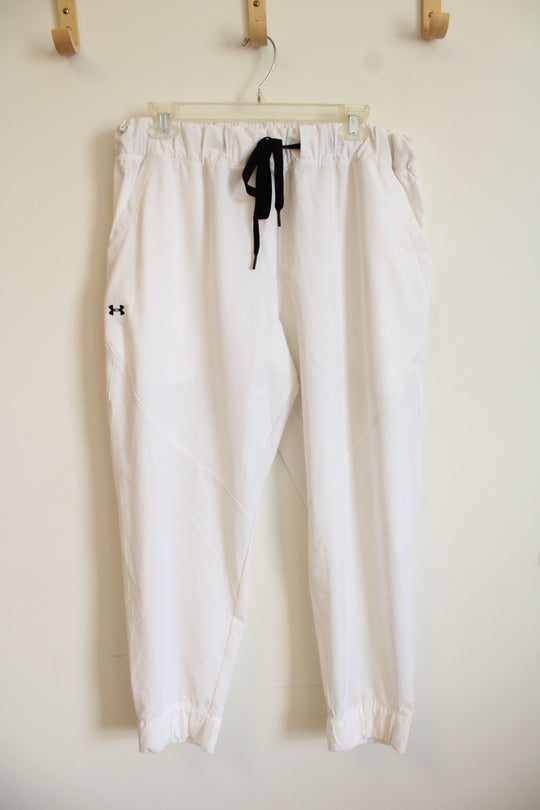 Under Armour Heatgear White Jogger Pants | XL
