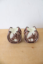 Vintage Ceramic Southwestern Horseshoe Salt & Pepper Shaker Set