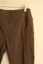 NEW Carhartt Dark Tan Leggings with Zip Pocket | M