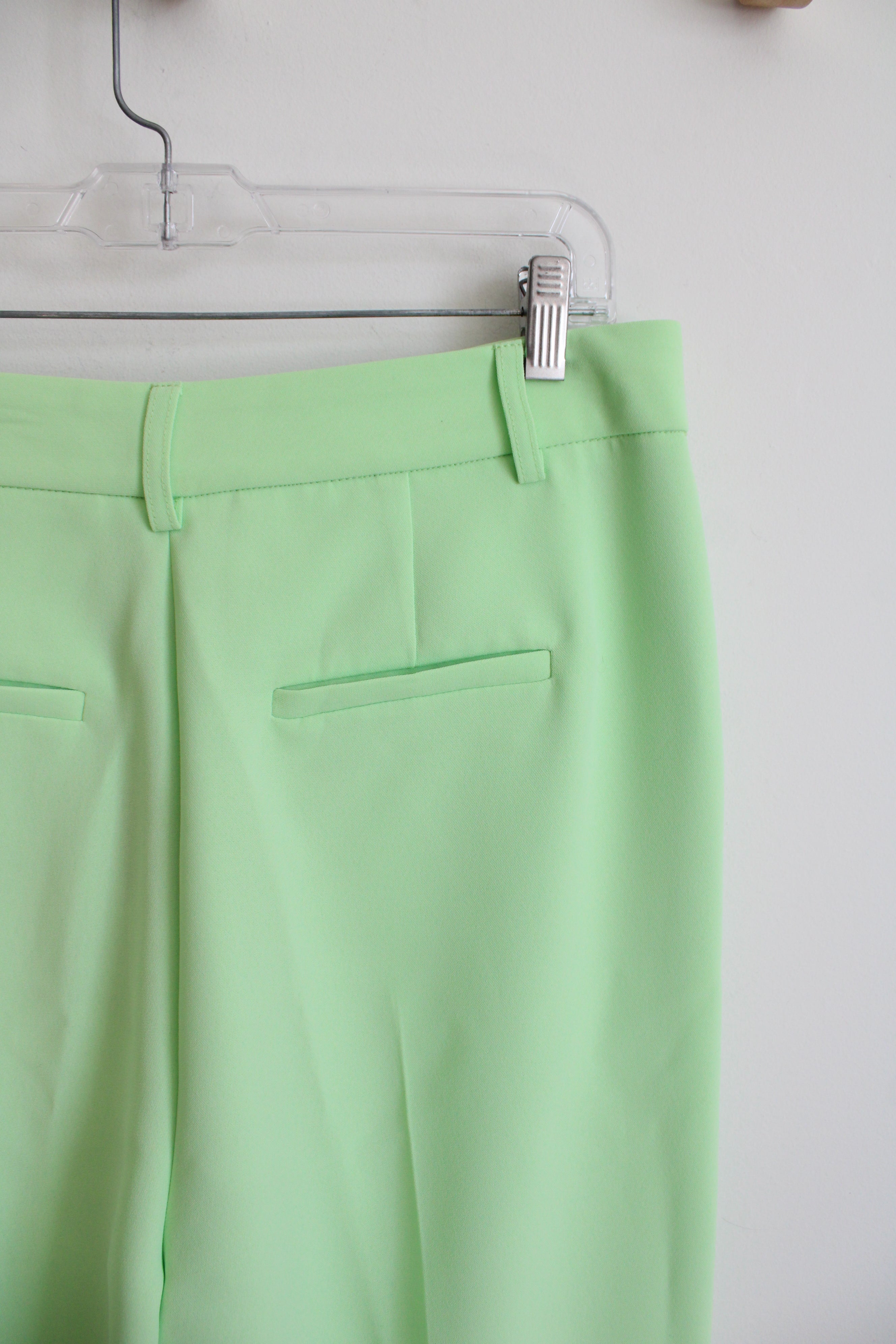 NEW Gianna Bini Wide Leg Green Crepe Trouser Pants | 12