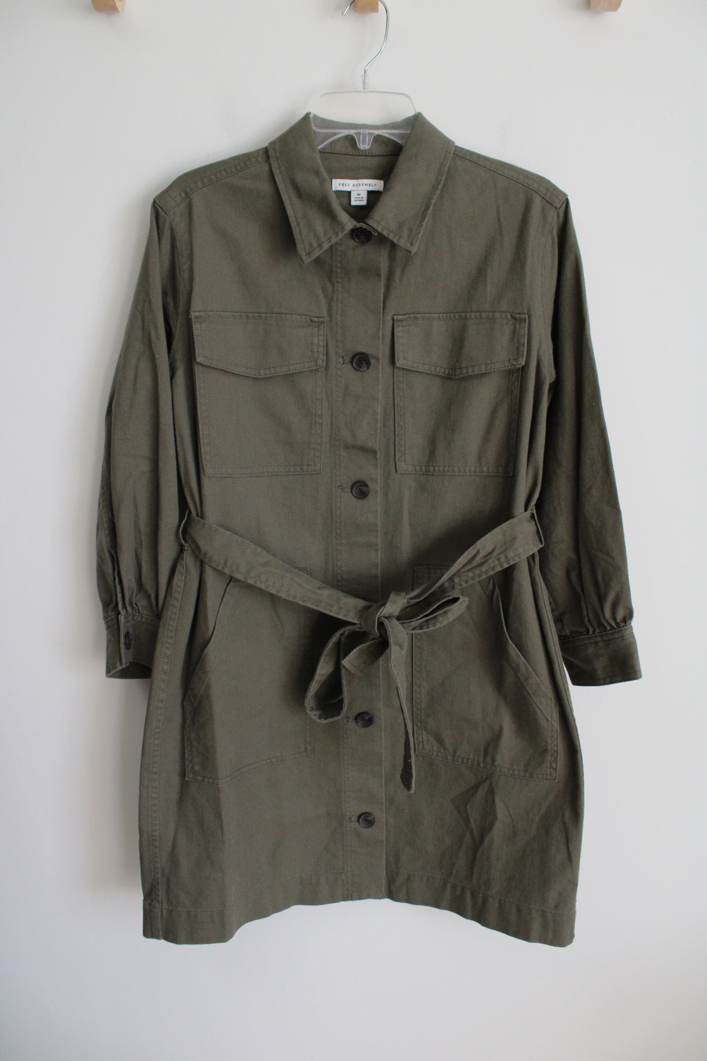Free Assembly Olive Green Cotton Dress | M
