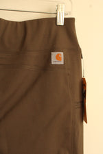 NEW Carhartt Dark Tan Leggings with Zip Pocket | M