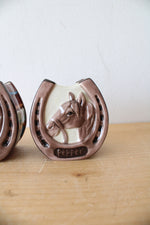 Vintage Ceramic Southwestern Horseshoe Salt & Pepper Shaker Set