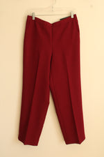 NEW Alfred Dunner Maroon Stretch Waistband Dress Pants | 10