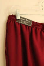 NEW Alfred Dunner Maroon Stretch Waistband Dress Pants | 10