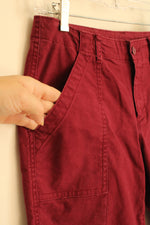 Old Navy Maroon Front Seam Cotton Pants | 2
