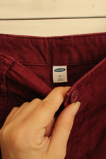 Old Navy Maroon Front Seam Cotton Pants | 2