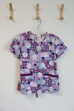 Barro Juniors Purple Patterned Scrub Top | S