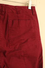 Old Navy Maroon Front Seam Cotton Pants | 2