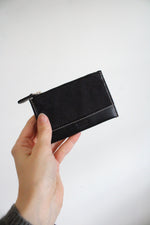 Coach Signature Black Canvas/Leather Keychain Wristlet Coin Purse