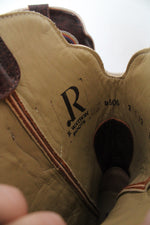 R. Watson Antique #4506-2 Saddle Bruciato Full Quill Ostrich Boots | Size 12 EE