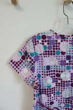 Barro Juniors Purple Patterned Scrub Top | S