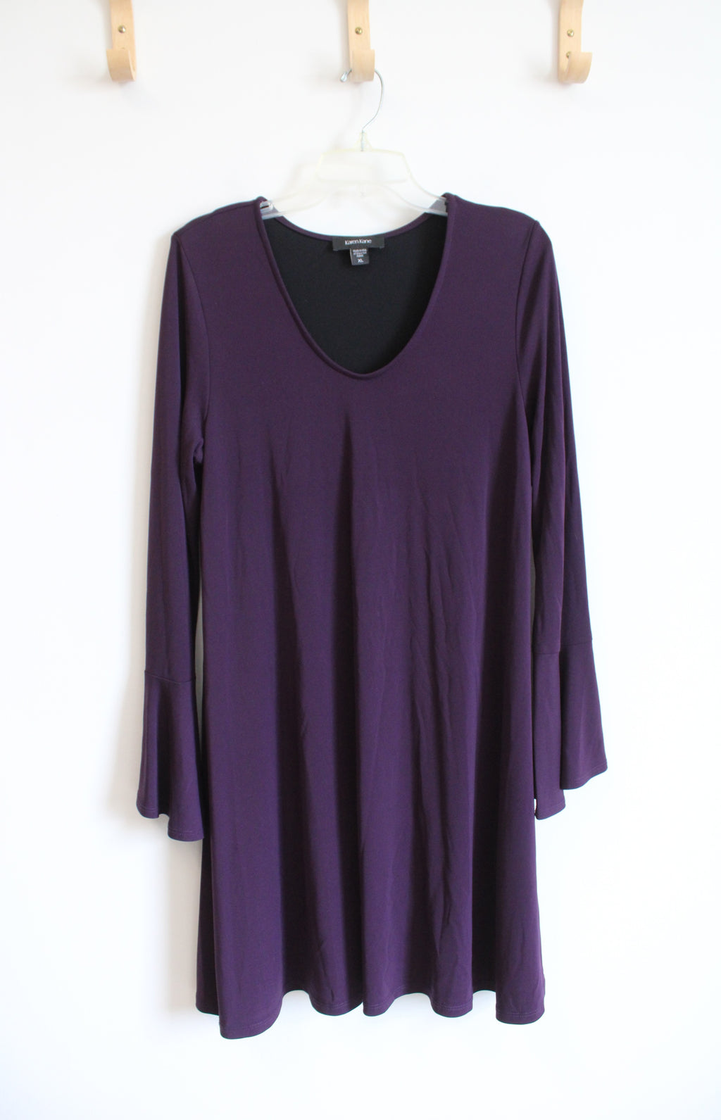 Karen Kane Dark Purple Bell Sleeve Dress | XL