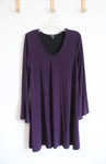 Karen Kane Dark Purple Bell Sleeve Dress | XL
