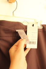 NEW Sigrid Olsen Brown Straight Leg Dress Pants with Side Zipper | 14