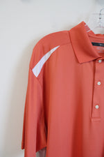 Greg Norman Orange & White Polo Shirt | XL