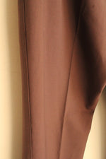 NEW Sigrid Olsen Brown Straight Leg Dress Pants with Side Zipper | 14