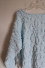 NEW Cyrus Delicate Blue Floral Chunky Sweater | S