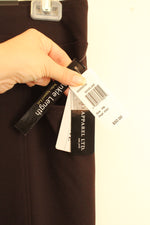 NEW Soho Apparel Brown Cropped Pull-on Fitted Dress Pants | M-P