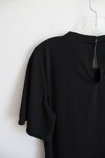 Ann Taylor Black Knotted Neckline Top | M