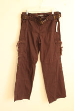NEW Apartment 9 Brown Cargo Bootcut Cotton Pants with Belt | 14