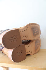 R. Watson Antique #4506-2 Saddle Bruciato Full Quill Ostrich Boots | Size 12 EE