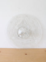 Etched Clear Glass Center Handle Serving Platter