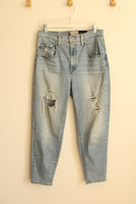Levi's Silver Tab Light Wash Distressed Mom Jean | 10
