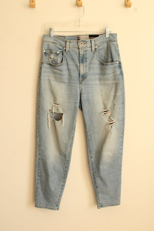 Levi's Silver Tab Light Wash Distressed Mom Jean | 10