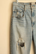 Levi's Silver Tab Light Wash Distressed Mom Jean | 10