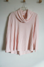 Ruby Rd. Pink Tib Cowl Neck Loose Sweater | XL Petite