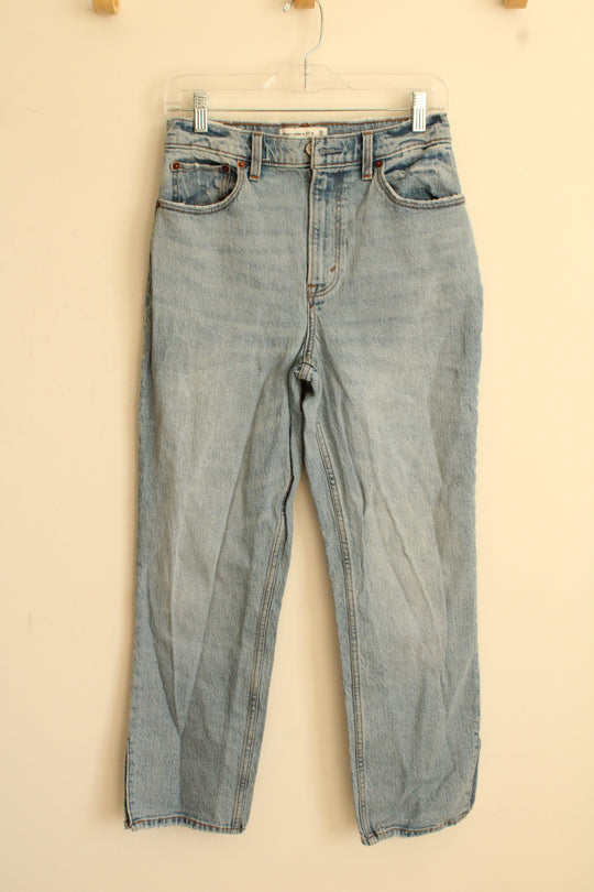 Abercrombie and Fitch Ultra High-rise Light Wash Straight Jeans | 28