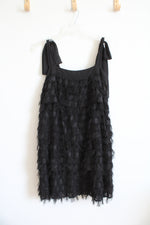 NEW MICHAEL Michael Kors Black Fringe Dress | M