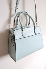 Kate Spade Madison Saffiano Leather Medium TopZip Blue Glow Satchel Bag
