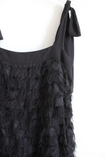 NEW MICHAEL Michael Kors Black Fringe Dress | M