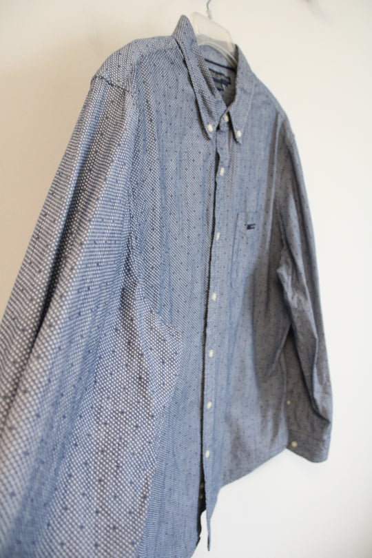 U.S. Polo Assn. Blue & White Dotted Button Down Shirt | XL
