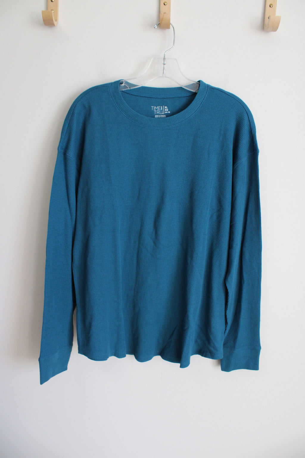 Time and Tru Teal Long Sleeved Shirt | XL (16/18)