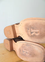 R. Watson #8221-2 Chocolate Brown & Ivory Roughout Cowhide Boots | Size 12 EE